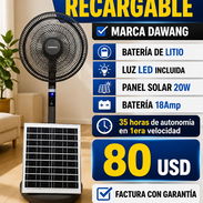 🌬️ Ventilador Recargable DAWANG con panel solar y batería de litio - Img 56237323