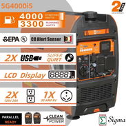 Generador Sigma SG4000iSDF. Potencia 3300W (3000 Gas). Pico de potencia 4000W (3800 Gas). Dual FUEL (Gasolina y Gas) - Img 57676699