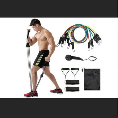 SET DE EJERCICIOS CON LIGAS TUBULARES Y DE RESISTENCIA - Img 126338993