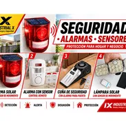 ALARMA SOLAR-SENSOR DE MOVIMIENTO, ALARMA BATERÍAS-SENSOR MOV, ALARMA-CUÑA PARA PUERTAS, LÁMPARA SOLAR DSEGURIDAD-SENSOR - Img 53094873
