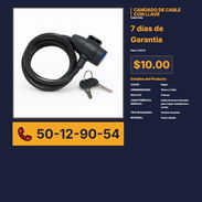 CANDADO DE CABLE CON LLAVE VPT# -0029 - Img 56243246