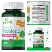 Probioticos para niños, 200 tabletas masticables - Img 49459955