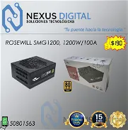 !!💻!! Fuente ROSEWILL SMG1200 1200W/100A, 80+ ORO, Full modular, NUEVA en caja !!💻!! - Img 45977360