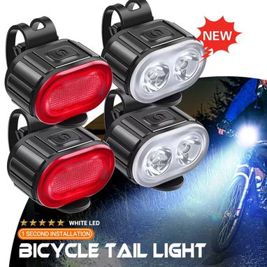 kit de luces RECARGABLES delanteras y traseras para BICICLETAS MOTOS Y BICIMOTOS - 4/4
