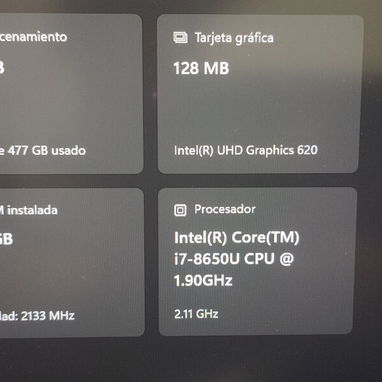 💻 Laptop Intel Core i7 de 8va Generación – Ficha Técnica ⚡  ---  📋 Descripción / Especificaciones técnicas:  Se pone a - 3/3