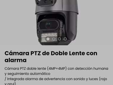 !!Cámara PTZ doble lente (4MP+4MP) con detección humana y seguimiento automático / Integrada alarma de advertencia!! - Img main-image-45601063