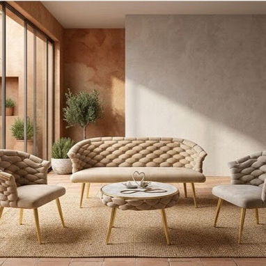 Juego de muebles de 3 piezas y mesa de centro - 3/3
