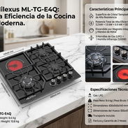 Cocina Empotrada Milexus Híbrida 3 hornillas a gas + 1 disco infrarrojo 4H - $230 USD | Transporte Gratis + Factura - Img 57705586
