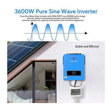 Inversor solar híbrido SRGFTS ECO-LV 3.6KW PLUS de 24 V con MPPT y onda pura - 3/3