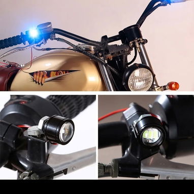 Luces led q parpadean estrobo se ponen en la base de los espejos en la moto - Img 80721093