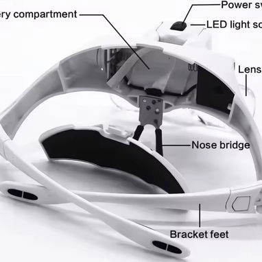 Lupa de aumento con iluminación led y 5 lentes intercambiables, diferentes usos… batería x3 triple A no incluida - Img 123773613