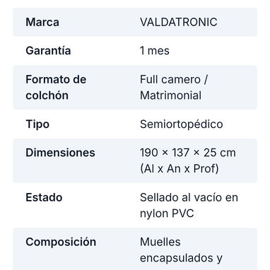 Colchón Valdatronic - Img 120474314