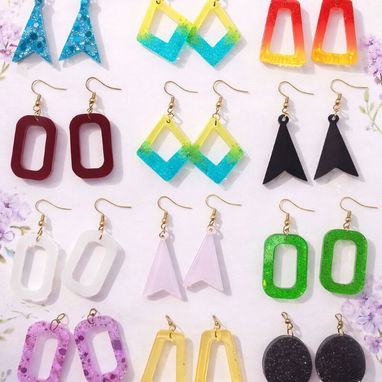 Aretes de resina. Joyería Artesanal Always - Img 123208197