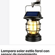 Lámpara solar estilo farol con sensor de movimiento - Img 57756716