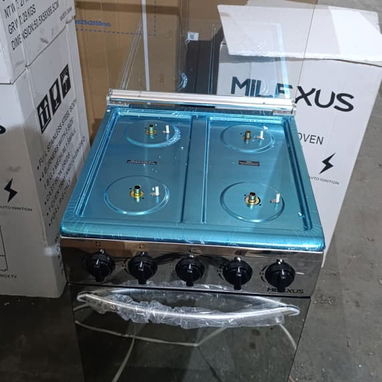 *COCINA CON HORNO DE GAS CON 4 QUEMADORES Y 20" PLATEADA* - Img 122374947