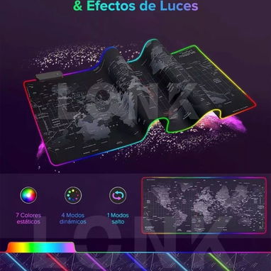 Mousepad/ Alfombrilla XXL bordes RGB para juegos .  20 USD - Img 110302181
