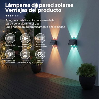 Lámpara solar 2 piezas para exteriores RGB . 35 USD - Img 121743164