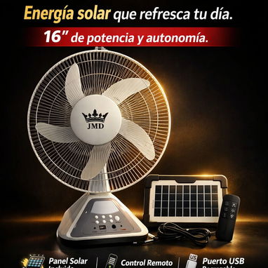 Ventilador Recargable Solar JDM - Img 124103368