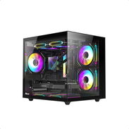 (X) RUIX OV502 M-ATX – Carcasa Mini Torre con 3 Ventiladores Prism ARGB, Vidrio Templado 180°, USB 3.0, Compacta para Ga - Img 56495826