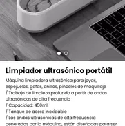 Limpiador ultrasónico portátil. Nuevo a estrenar - Img 49038404