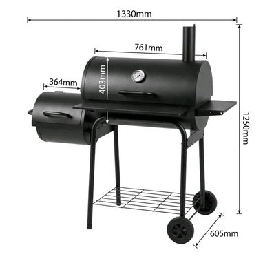 VENDO BBQ.ASADOR GRILL .PARRILLA.DE CARBON .METALICO. COLOR NEGRO.CON TAPA CON RELOJ DE TEMPERATURA.CON CHIMENEA Y DOS R - Img 121713590