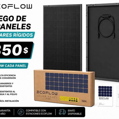 ☀️ ECOFLOW – PANELES SOLARES ORIGINALES NUEVOS SELLADOS EN CAJA ☀️✅ Panel Solar EcoFlow de 220W y 100W W 53321047 - Img 124961567