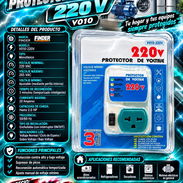 PROTECTOR DE VOLTAJE 220 V V010, NUEVO EN SU EMPAQUE. FACTURA Y GARANTÍA. VARIEDAD DE PROTECTORES Y REGULADORES - Img 57442417
