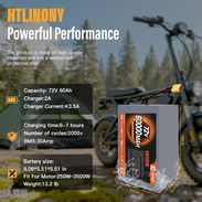 ​⚡ Batería de Litio Htilinony 72V 60Ah (NUEVA) + Cargador Incluido ⚡​¡Potencia, autonomía y cero preocupaciones para tu - Img 57191565