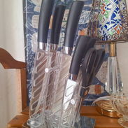 Set de cuchillos en su base hoja dura -negros - Img 55563452