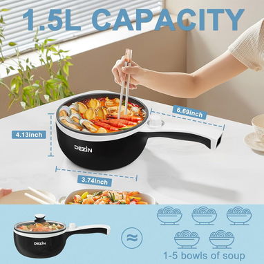 🍳Sartén antiadherente 1.5L - DEZIN - Ideal para usar con estaciones de energía⚡ - 3/6