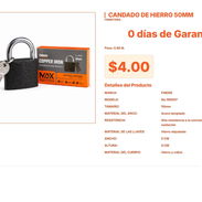 Candado Metálico Finder 50mm: Arco de Acero Templado y Llaves de Hierro VPT# -0418 - Img 55424382