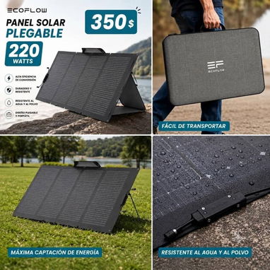 ☀️ ECOFLOW – PANELES SOLARES ORIGINALES NUEVOS SELLADOS EN CAJA ☀️✅ Panel Solar EcoFlow de 220W y 100W W 53321047 - Img 124961568