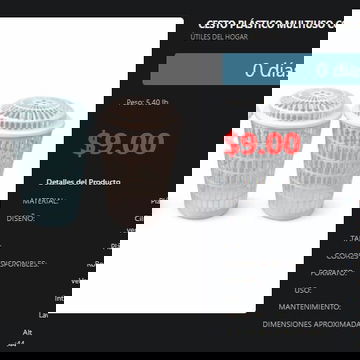 Organizador de Lavandería de Plástico lo más Pro del Mercado VPT#-0336