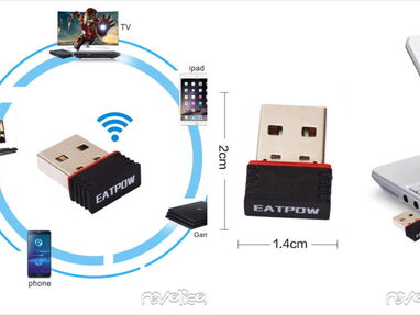 Adaptador Wifi y Adaptador Bluetooth 5.0 NUEVOS para Equipos Bocinas y PCs - Img 41544798