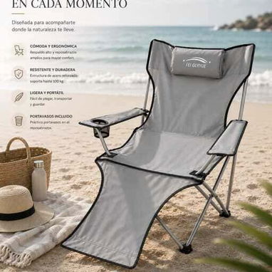 Artículos para el hogar y esta Silla Plegable Reclinable para Playa y Camping con Reposapiés 💰 37 USD. 📞56249037 - Img 123999930