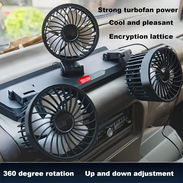 Ventilador triple para carro 3 ventiladores potentes que refrescan el aire Silencioso y cómodo - Img 55756222