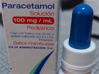 Paracetamol solución sabor frambuesa uso pediátrico frasco 15ml - Img 60836202