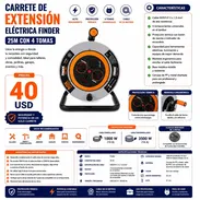 Extensión eléctrica 25 metros Finder - Img 57024300