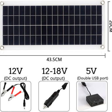 panel solar 100W 12V con controlador de carga PWM 20 Amp - Img 85196896