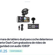Cámara de tablero dual para coche delantera e interior Dash Cam grabadora de video de seguridad con audio 1080P - Img 56871725