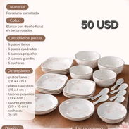 JUEGO DE VAJILLA DE PORCELANA - Img 57799760
