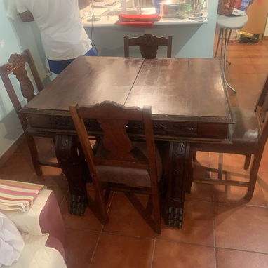 Juego de comedor madera preciosa - Img 124000083