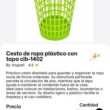 Cesto plástico de ropa con tapa - 2/2