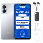 Teléfono Tecno Spark Go 3, 4GB Ram + 4GB Virtual, Total 8GB Ram, 64Gb, Con Cover, Mica y Audífonos - Titanium - Img 55784733