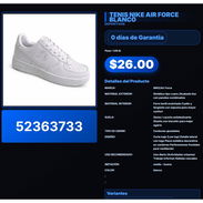 TENIS NIKE AIR FORCE BLANCO . - Img 57510714