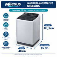 Lavadora automática milexus 7.5kg - Img 58080828