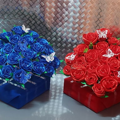 FLORES ETERNAS DE SATIN. ROSAS. RAMOS - 10/10