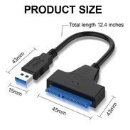 1 adaptador de cable USB 3.0 a SATA, adaptador USB SATA,adaptador SATA a USB 3.0 de disco duro SSD para SSD/HDD 53274327 - Img 56670071