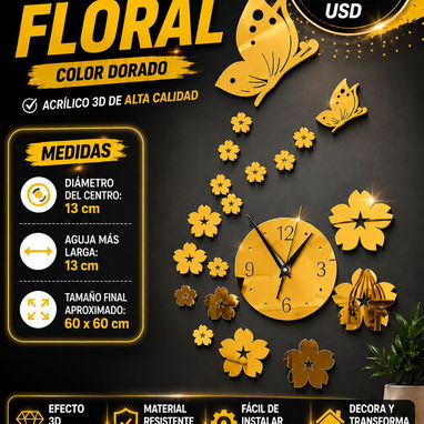 Relojes de pared 2D y 3D - 3/4