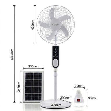 Ventilador Solar Recargable Stavel 16" Nuevo Con Garantía (Acepto CUP, MLC, USD, ZELLE) - Img 121870429